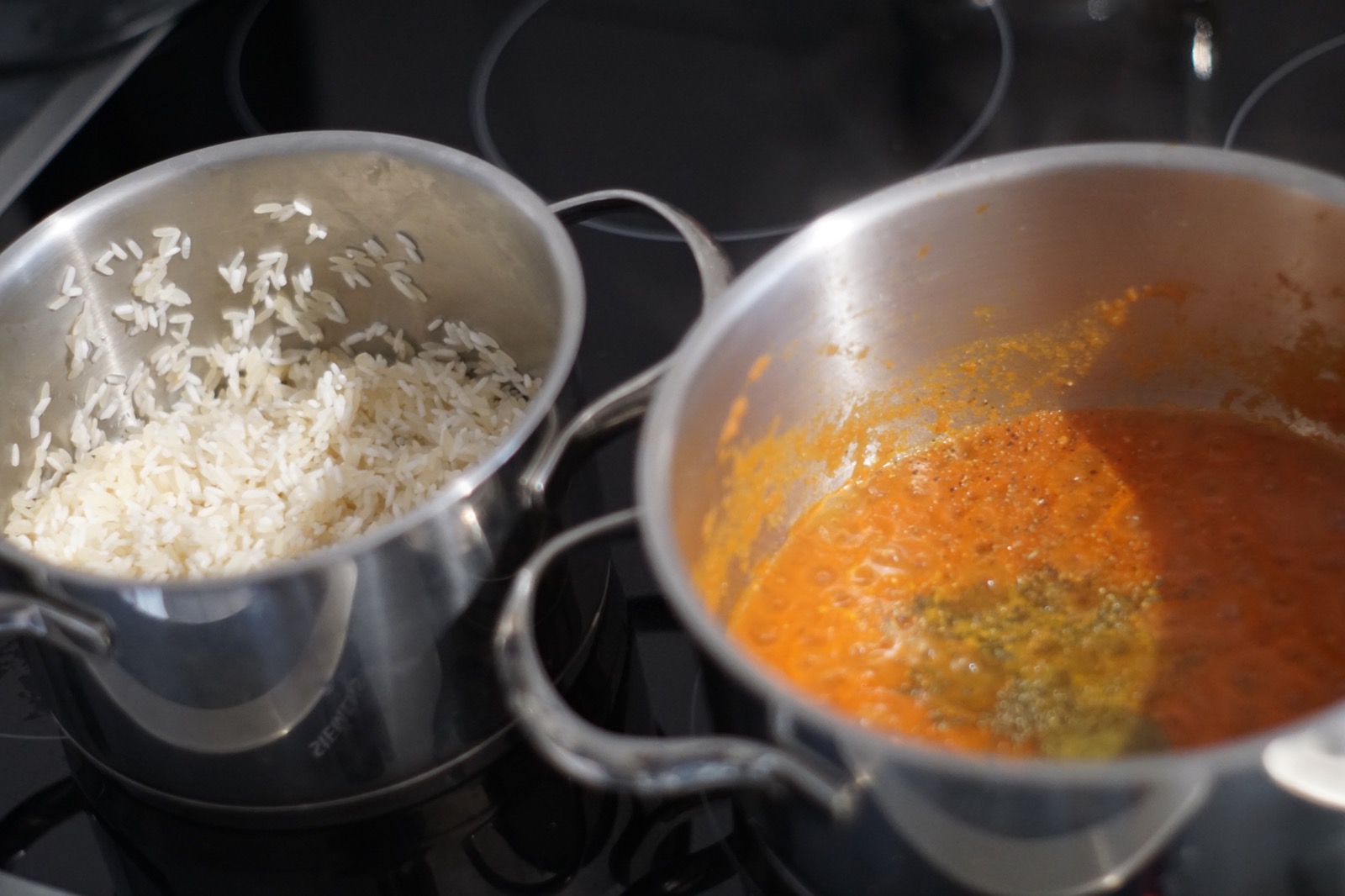 Rice and Jollof Stew Pot