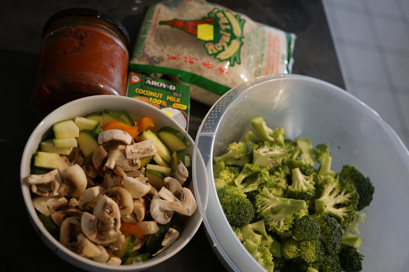 Vegetables for Thai Coconut Curry