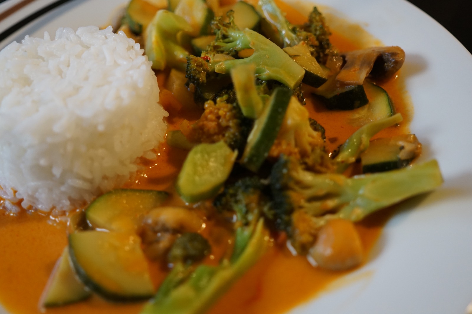 Thai Red Curry with Rice and Vegetables