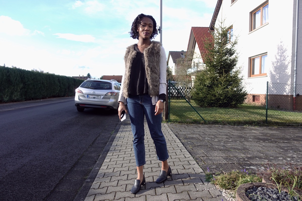 About Jey wearing Faux Fur West