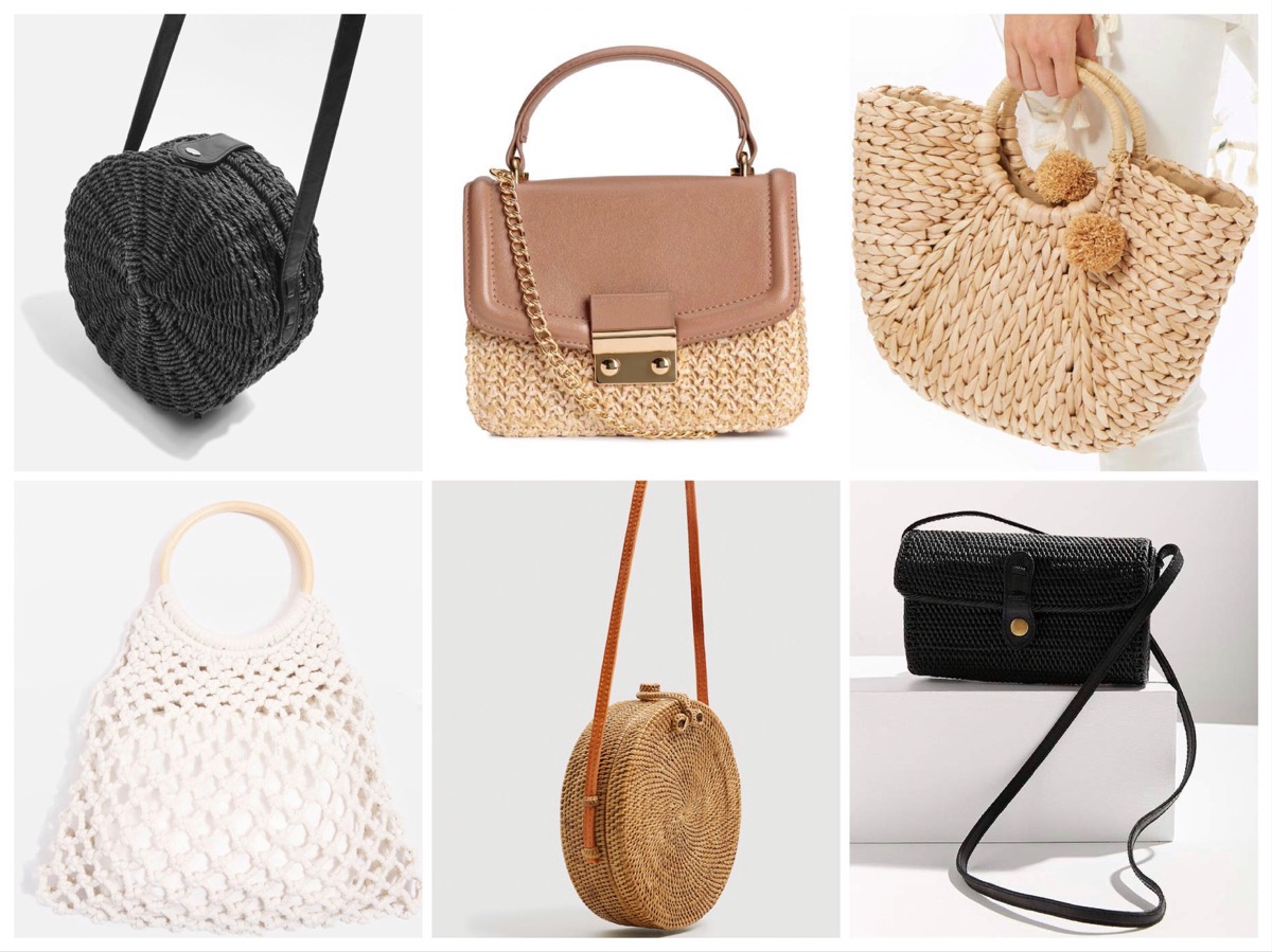 h&m wicker bag