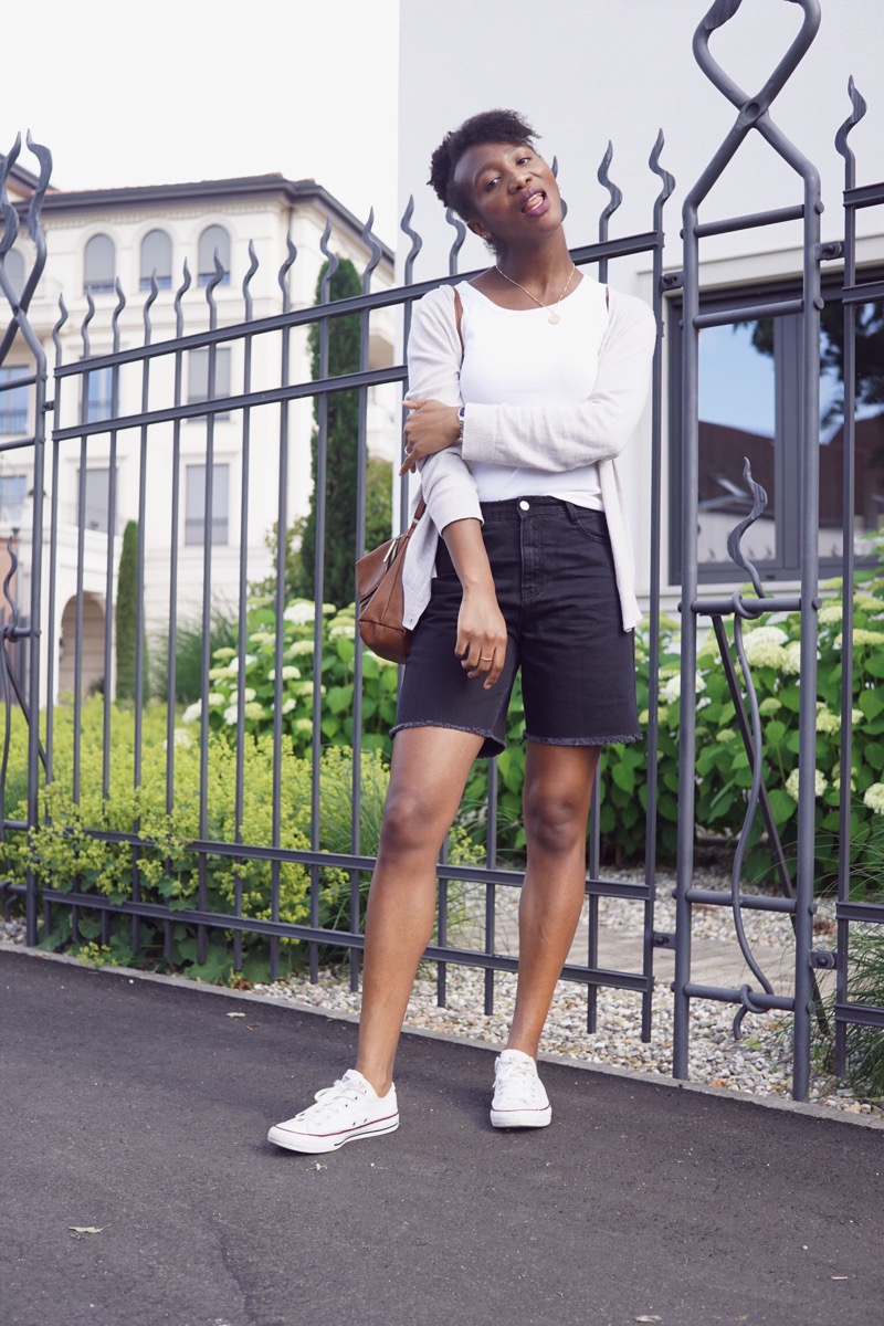 Black shop boyfriend shorts