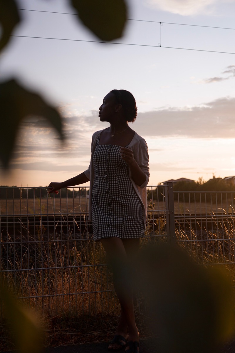 Mini checked dress by Bershka